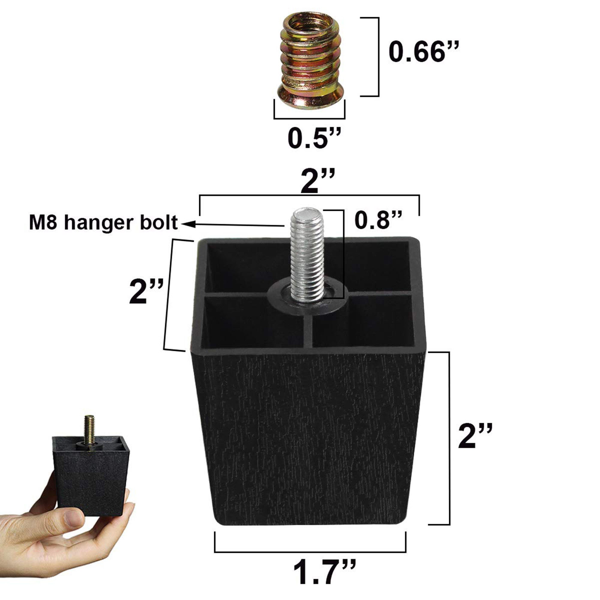 Sofa Legs 4 Inch Plastic Couch Legs Replacement Furniture Legs Etsy