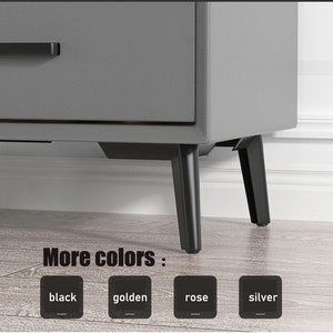 4PCS Metal Furniture Legs Black, Modern Style  TV cabinet Feet Tea Table Legs Cupboard Feet, DIY Triangle Furniture Hardware Feet