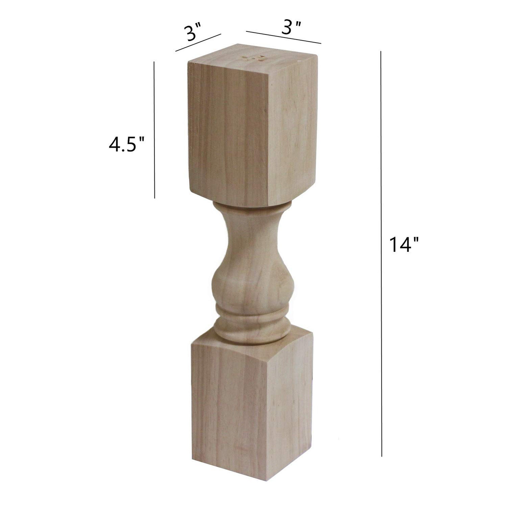 14 Solid Unpolished Rubberwood Furniture Legs Etsy