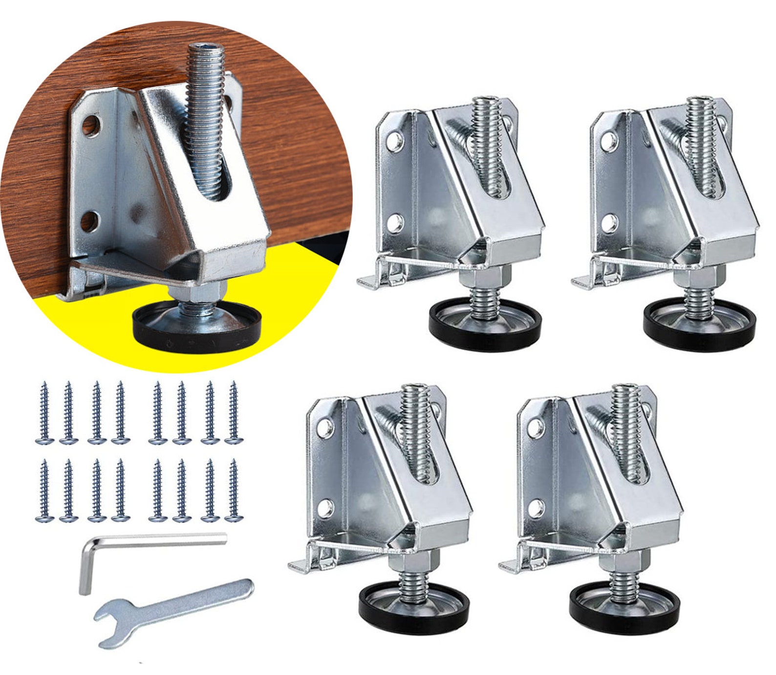 Furniture Legs Levelers Heavy Duty Adjustable Leveling Feet Etsy