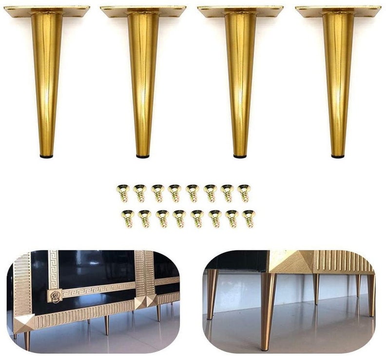 4pcs 7.5'' Furniture Metal Legs Kitchen Tall Etsy