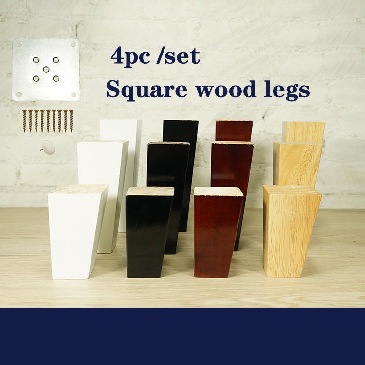 4PCS Oblique Square Wooden Furniture Legs Legs for Coffee Etsy
