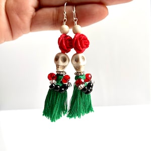 Cinco de Mayo Day of the Dead, Dangle Earrings, Skull earrings, Skeleton earrings,Dia De Los Muertos, Gift, Birthday Gift,Mother’s Day Gift