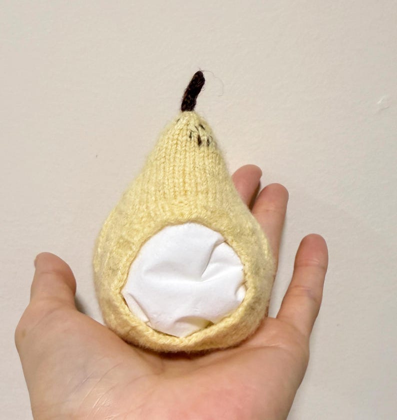 pear hat for teddy/teddybear/knitting pattern/doll pattern/ image 3