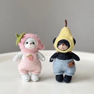 pear hat for teddy/teddybear/knitting pattern/doll pattern/ image 2