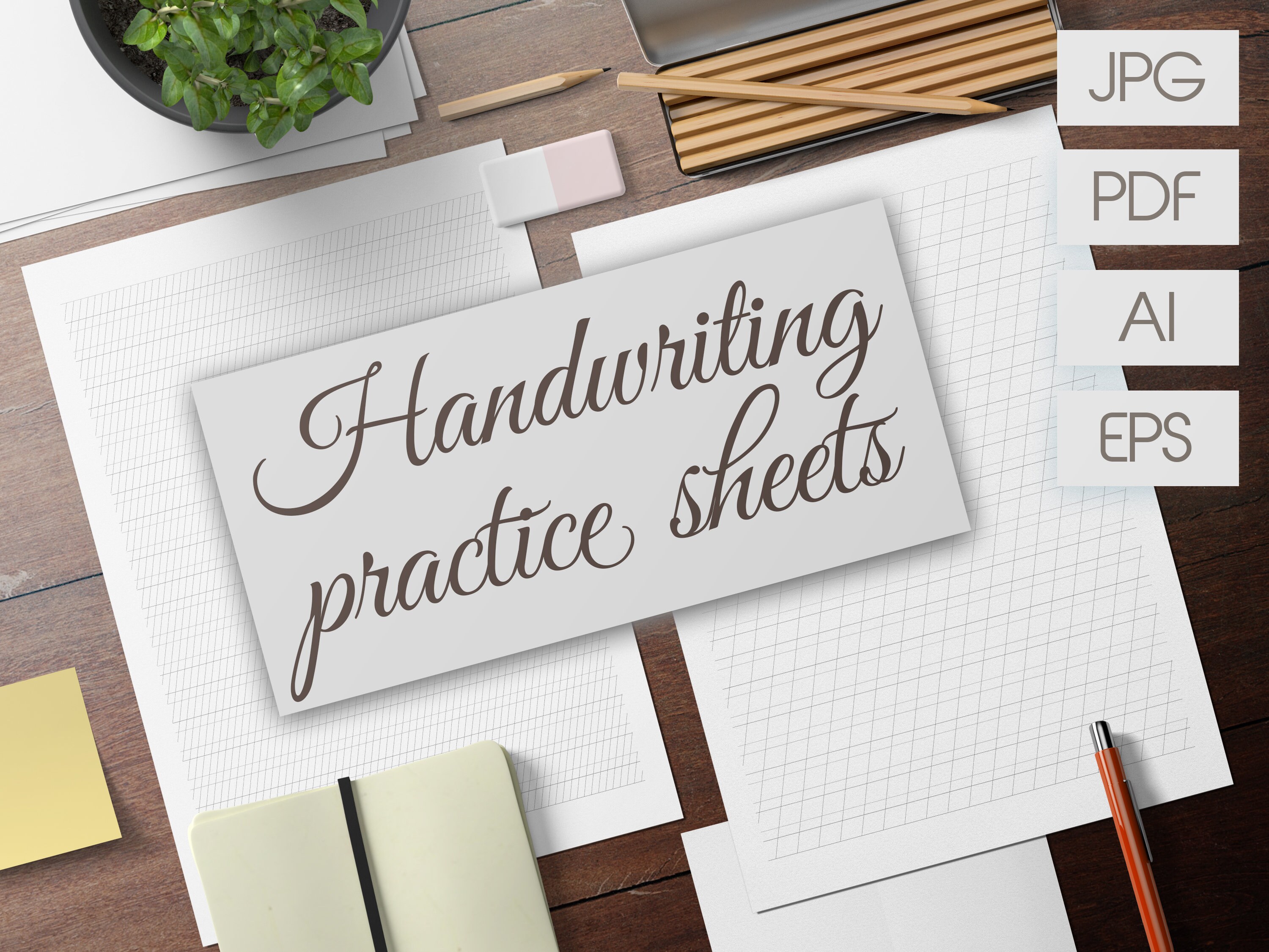 handwriting paper printable lined a4 and us letter sheets etsy