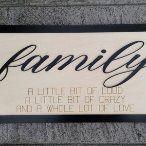 Family Sign-Family-Wood Sign-Wall Decor-Hanging Sign-Glowforge-Laser-SVG-Digital Download