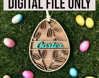 Etiqueta de cesta de Pascua SVG-Etiqueta de Pascua SVG-Glowforge Archivo-Etiqueta de cesta de Pascua personalizada-Etiqueta de cesta-Pascua SVG-Archivo de corte láser-Descarga digital