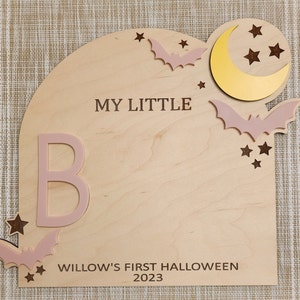 First Halloween SVG-My Little Boo-Personalized-Baby Footprints-First Halloween-First Halloween Sign-SVG-Laser Cut File-Glowforge-Laser SVG