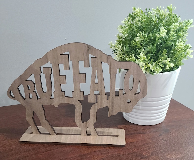 Buffalo Decor-Buffalo Shelf Decor-Buffalo NY-Home Decor-Housewarming Gift-Gift-Digital Download-Glowforge-Laser-SVG image 1