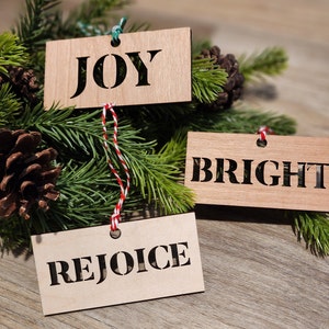Christmas Ornaments SVG, Christmas Words Ornaments, Christmas SVG, Glowforge File, Laser File