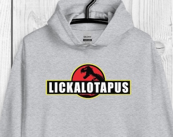 Lickalotapus Dinosaur Hoodie: Crew Neck Sweatshirt