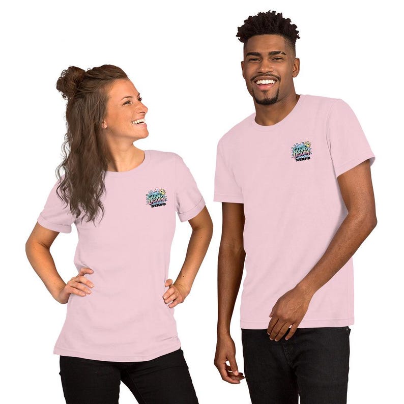 Goob Lagoon Staff-T-shirt: waterpark met het Slide Zone-gamingshirt Roze