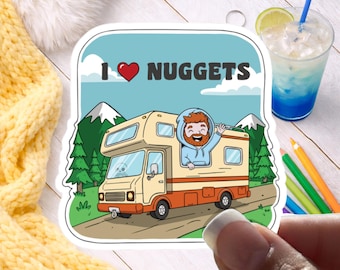 I Love Nuggets Gamer Sticker: Funny Caseoh Goob RV There Vinyl Decal