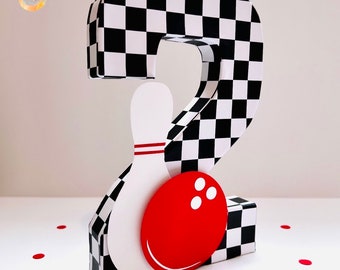 Bowling Party decor, bowling birthday Centerpiece Photo Prop