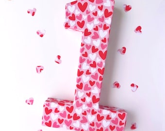 Valentine's Party Decor, my little sweet heart 1st birthday, hearts first birthday number