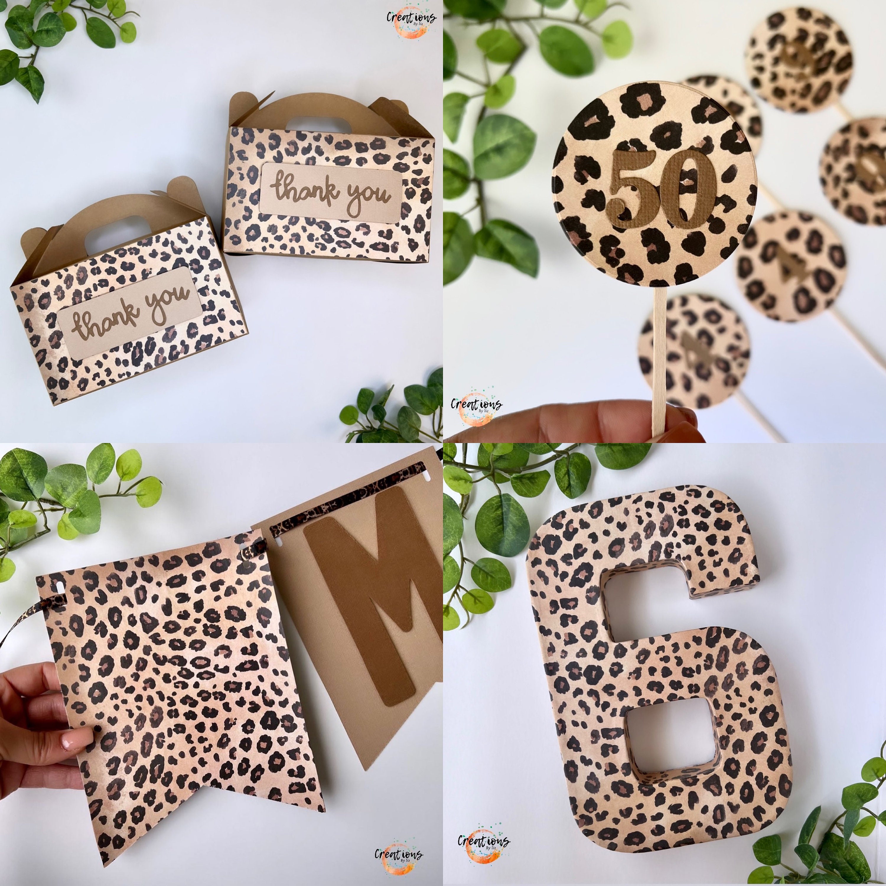 Cheetah Party Decor Leopard Birthday Decor Animal Print Etsy