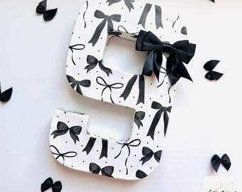 Black Bow Party decor, coquette birthday, bow Centerpiece