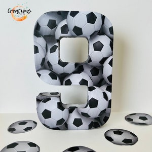 Soccer Party Letter: Handmade Sports Theme Centerpiece