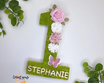 Butterfly theme party decor, fairy party decor, floral theme party decor, fairy birthday, enchanted forest party decor, 3D letter, 3D number