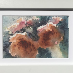 Cartolina dell'acquerello con roseto , Arte originale di Inna Evtushenko Italia, Soggiorno, Regalo, Arredamento ufficio, arredamento per la casa Lobby camera da letto