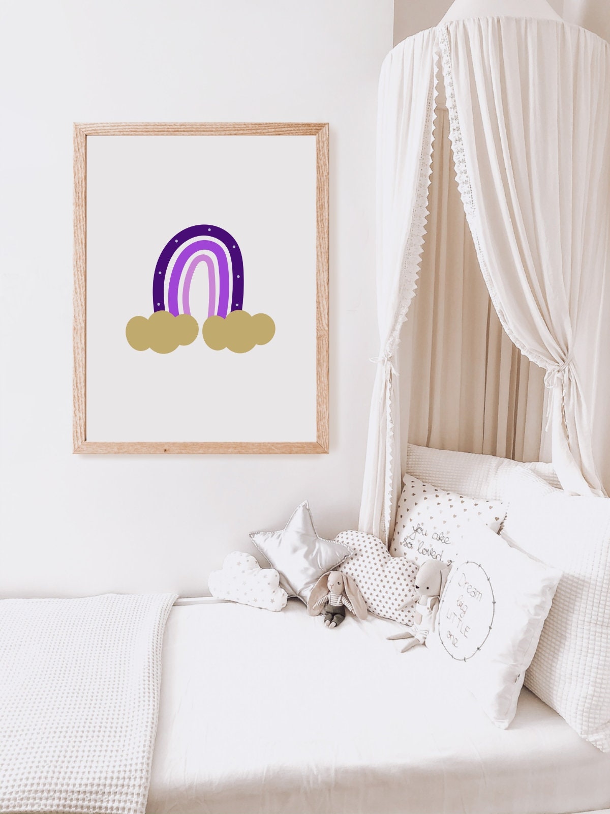 Rainbow Wall Art Neutral Rainbow Print Rainbow Wall Art | Etsy