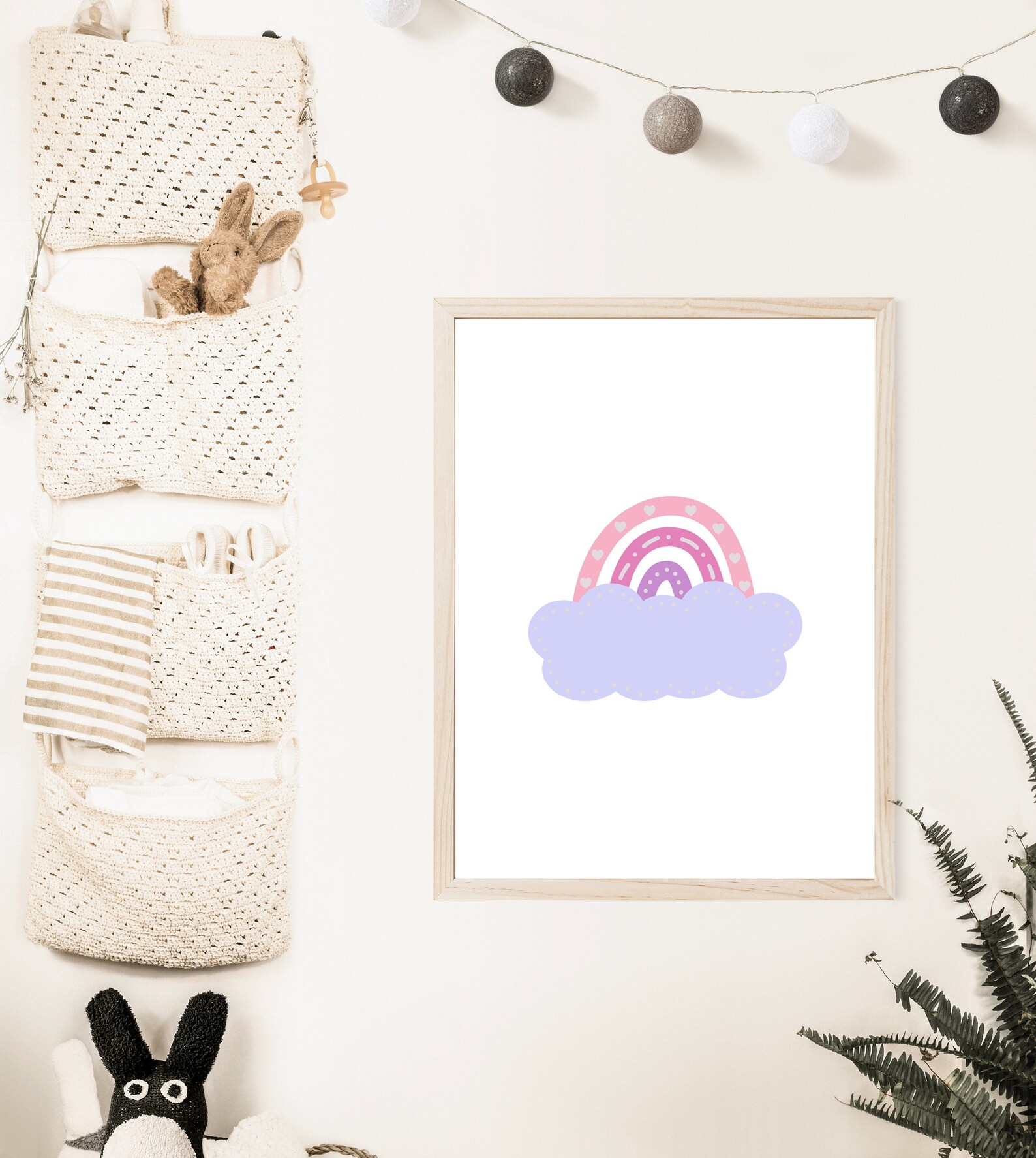 Rainbow Wall Art Neutral Rainbow Print Rainbow Wall Art Etsy
