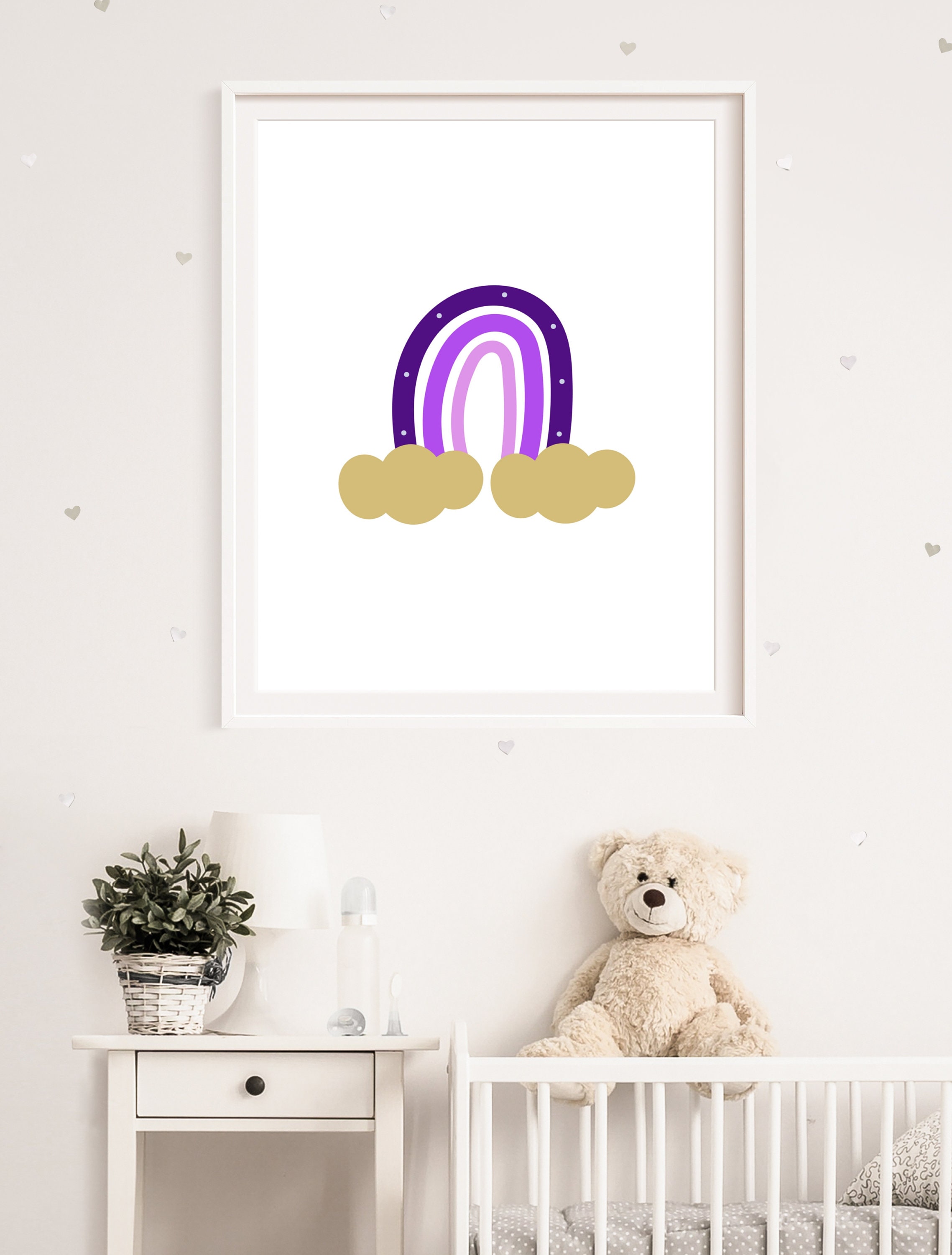 Rainbow Wall Art Neutral Rainbow Print Rainbow Wall Art | Etsy