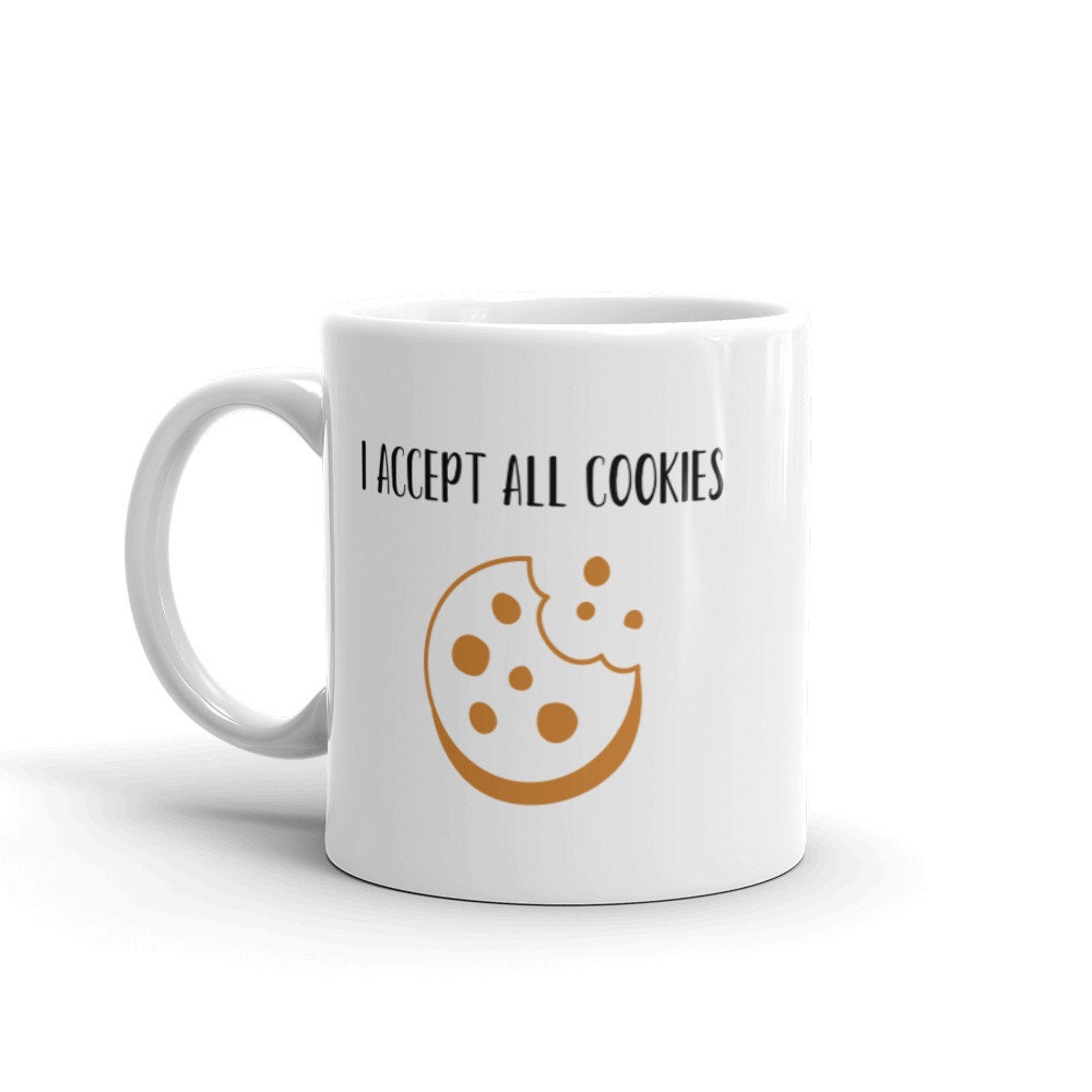 nom personnalisé drôle de tasse café lave-vaisselle coffre-fort "j'accepte tous les cookies céramique blanche, cadeau pour collègue, fête bureau