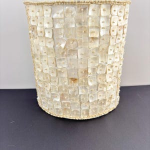 Vintage Mother of Pearl Capiz Shell Wall Sconce Candle Holder