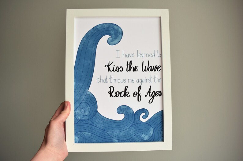 Charles Spurgeon Quote I have learned to kiss the wave that Etsy