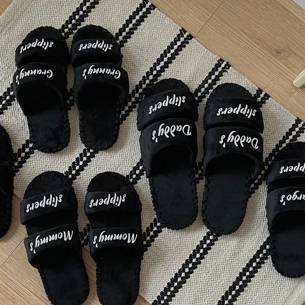 Personalized Family Look Slippers for couples, Mr and Mrs family | Anniversary, Birthday, Valentine's Day Gift for Couples, Friends, Parents