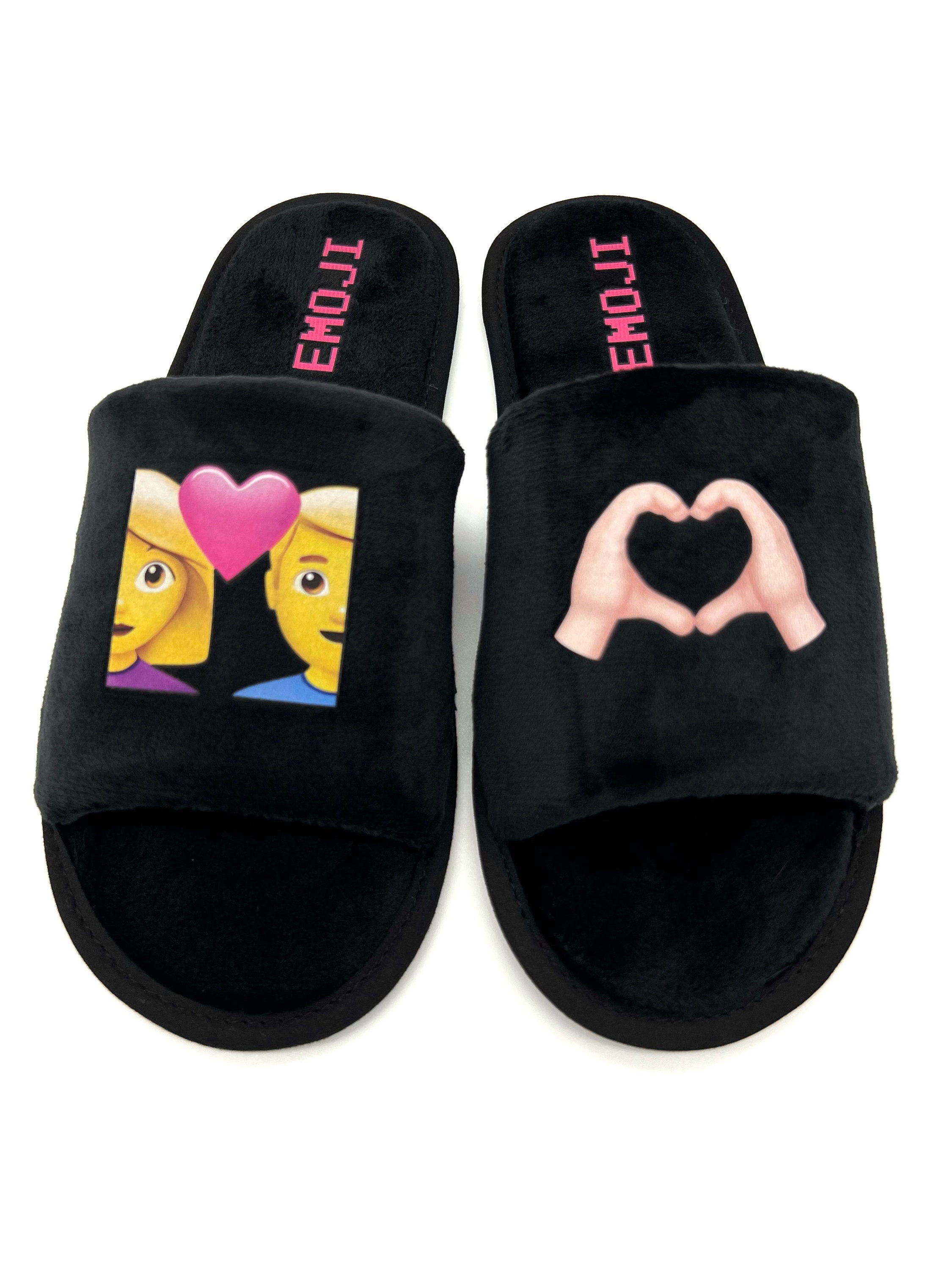 Unique Personalized Emoji House Slippers. Birthday, Anniversary, Mother