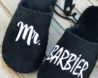 Personalized Slippers for Men: Custom Text Gift Shoes