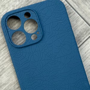 Engraved Spider Web Case for Apple iPhone 14, 15, 16, Pro, Plus, Pro Max - 18 Colours