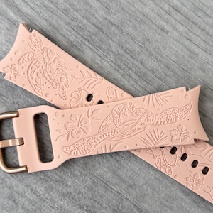 Sea Schildkröte Silikon-Armband für Samsung Galaxy Watch: 4/5/6/7/FE, 30 Farben