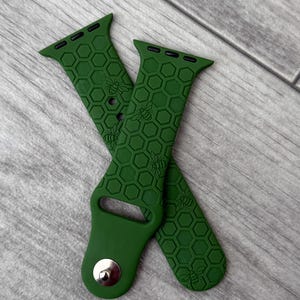 Engraved Honeycomb strap for Apple Watch: Silicone Sports Strap