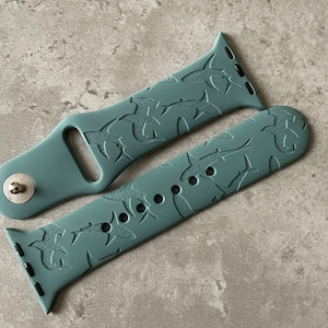 Ocean Sharks Armband mit Gravur für Apple Watch: Silikon-Sportarmband