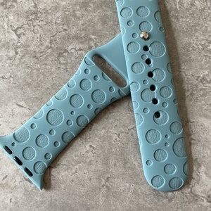 Correa deportiva de silicona con burbujas grabadas para Apple Watch: 51 colores