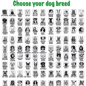 Engraved Pet Dog Breed Design for Samsung Galaxy Watch 4 / 5 / 6 / 7 / FE Silicone Band / Strap - 40mm/42mm/44mm/45mm/46mm - 30 Colours