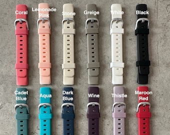 Fitbit Luxe Silicone Band / Strap - Custom Engraved Designs  - 12 Colours
