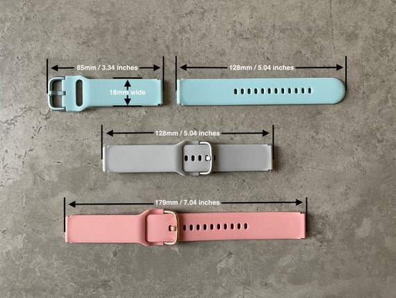 18mm Silicone Watch Band Strap Any Design You Like Fossil Huawei LG 10 Colours Etsy