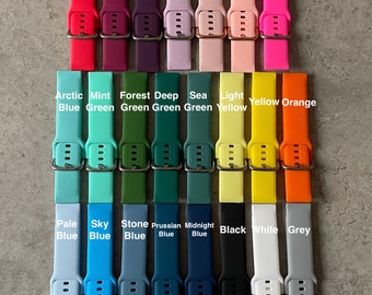 20mm Silicone Watch Band / Strap - Custom Engraved Any Design You Want - Samsung Galaxy / Huawei / Garmin - 23 Colours
