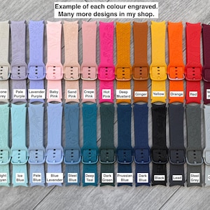 Samsung Galaxy Watch 4 / 5 / 6 / 7 / FE Silicone Band / Strap - Any Custom Design You Want - 40mm/42mm/44mm/45mm/46mm - 30 Colours