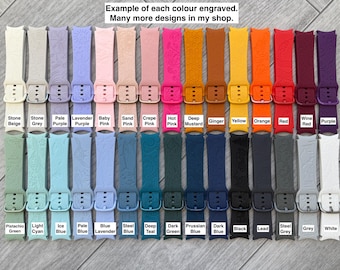 Samsung Galaxy Watch 4 / 5 / 6 / 7 / FE Silicone Band / Strap - Any Custom Design You Want - 40mm/42mm/44mm/45mm/46mm - 30 Colours