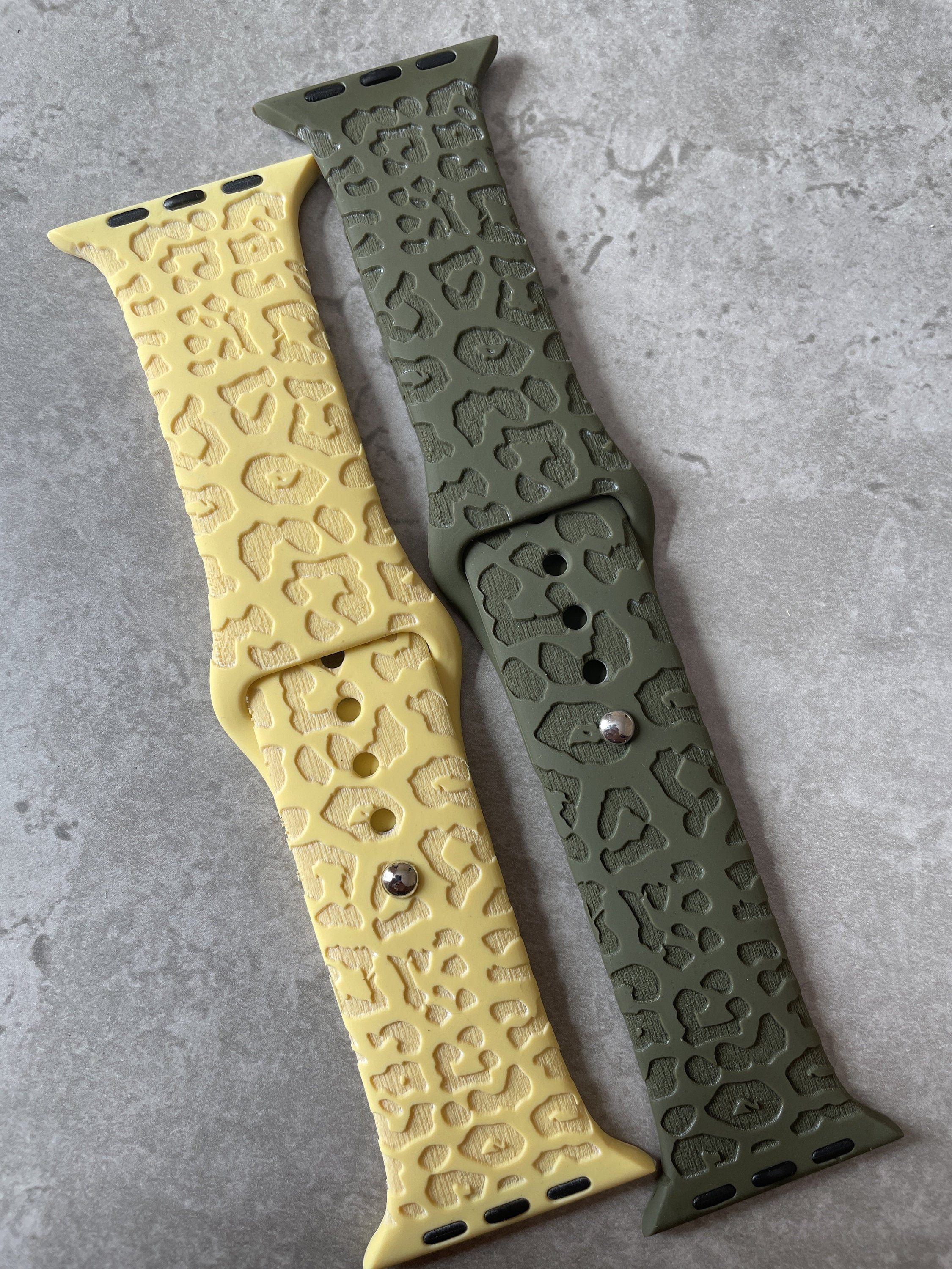 Engraved LV Silicone Apple Watch Band