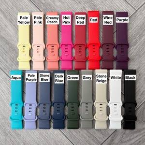 Pulseiras personalizadas gravadas para Fitbit Sense 1, 2 / Versa 3, 4 - Pulseira de silicone - 17 cores