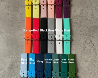 Anpassat graverat 22 mm silikonarmband: 19 färger