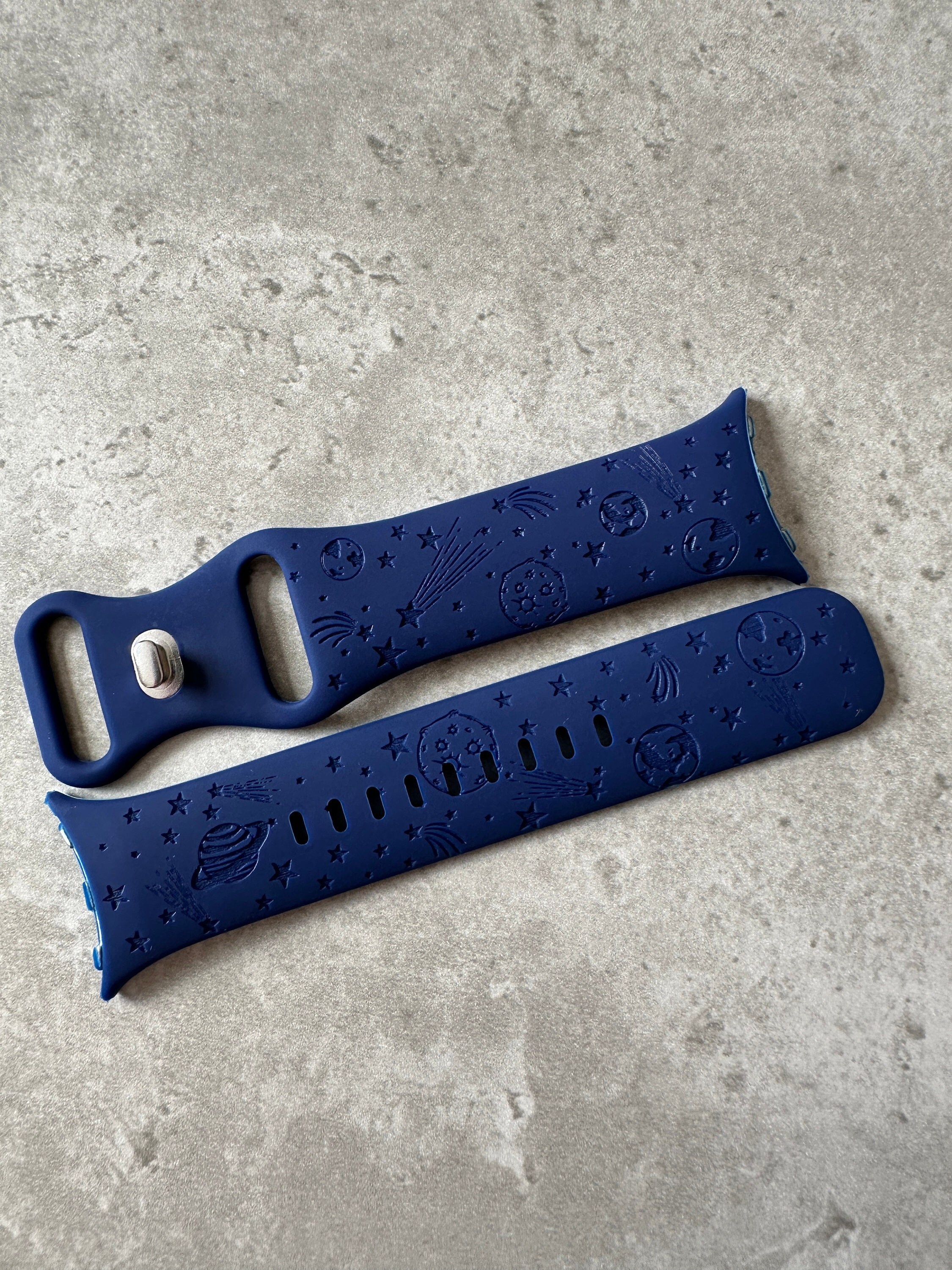 Engraved Space Design for Google Pixel Watch 1, 2, 3 - Silicone Band / Strap - 13 Colours