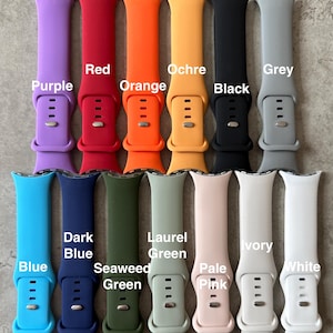 Silicone Band / Strap for Google Pixel Watch 1, 2, 3 - Any Design From My Shop - 13 Colours